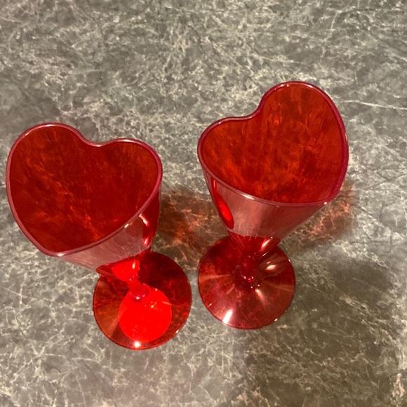 Dining Plastic Heart Shaped Champagne Glasses Poshmark